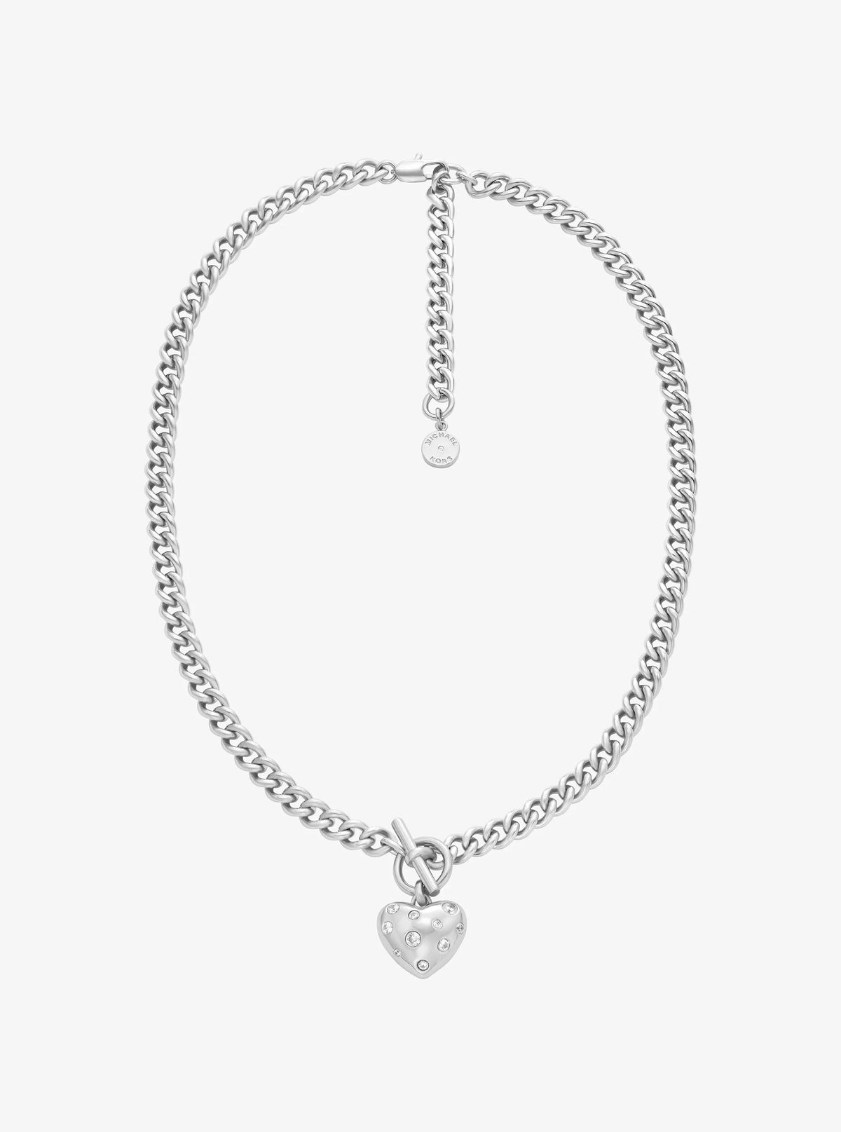 Pavé Heart Charm Necklace