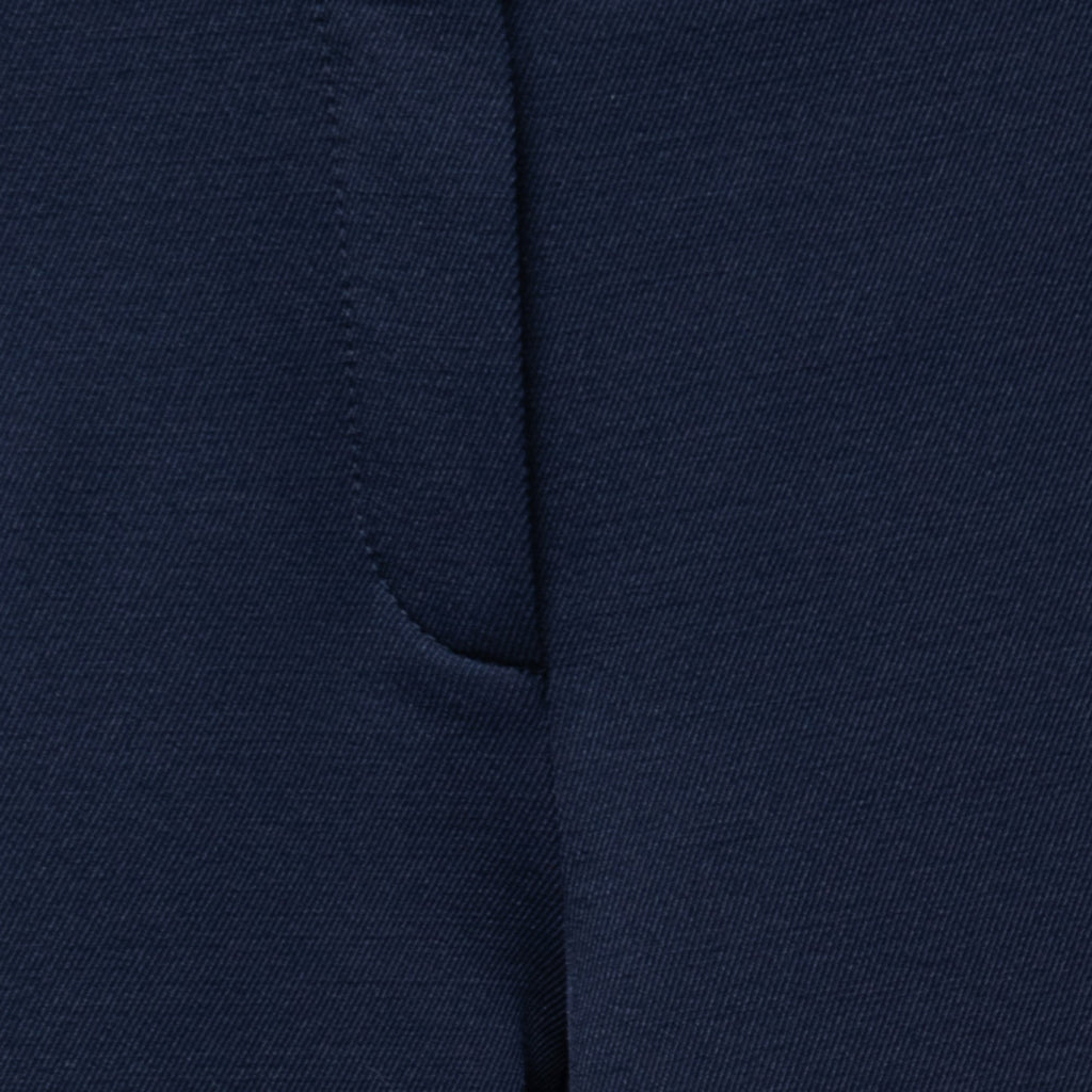 Versace Navy Blue Stretch Contrast Piping Detail Leggings