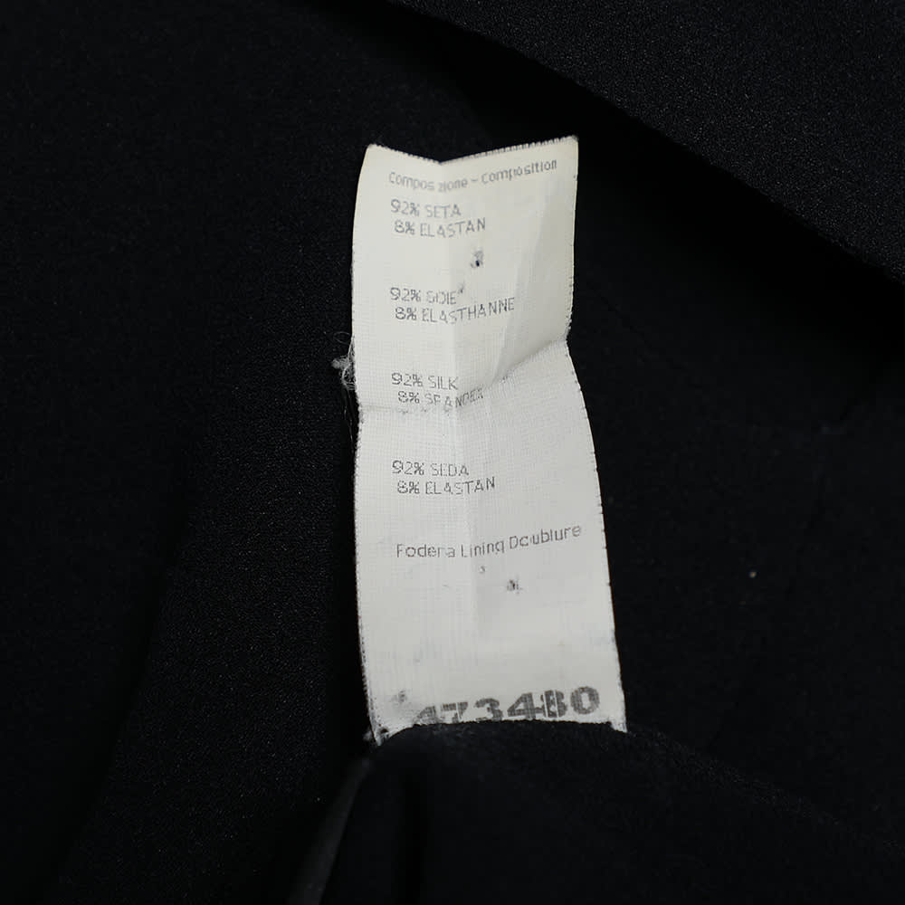 Versace Vintage Black Silk Chiffon Cut Out Detail Top