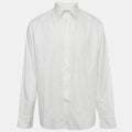 Versace Collection White Textured Cotton Long Sleeve Shirt