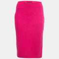 Versace Hot Pink Mohair Blend Knit Pencil Skirt
