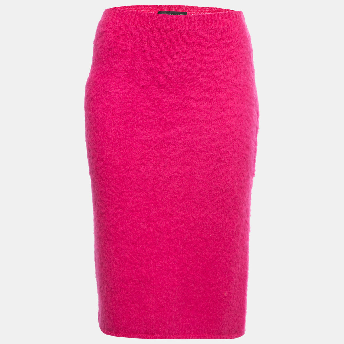 Versace Hot Pink Mohair Blend Knit Pencil Skirt
