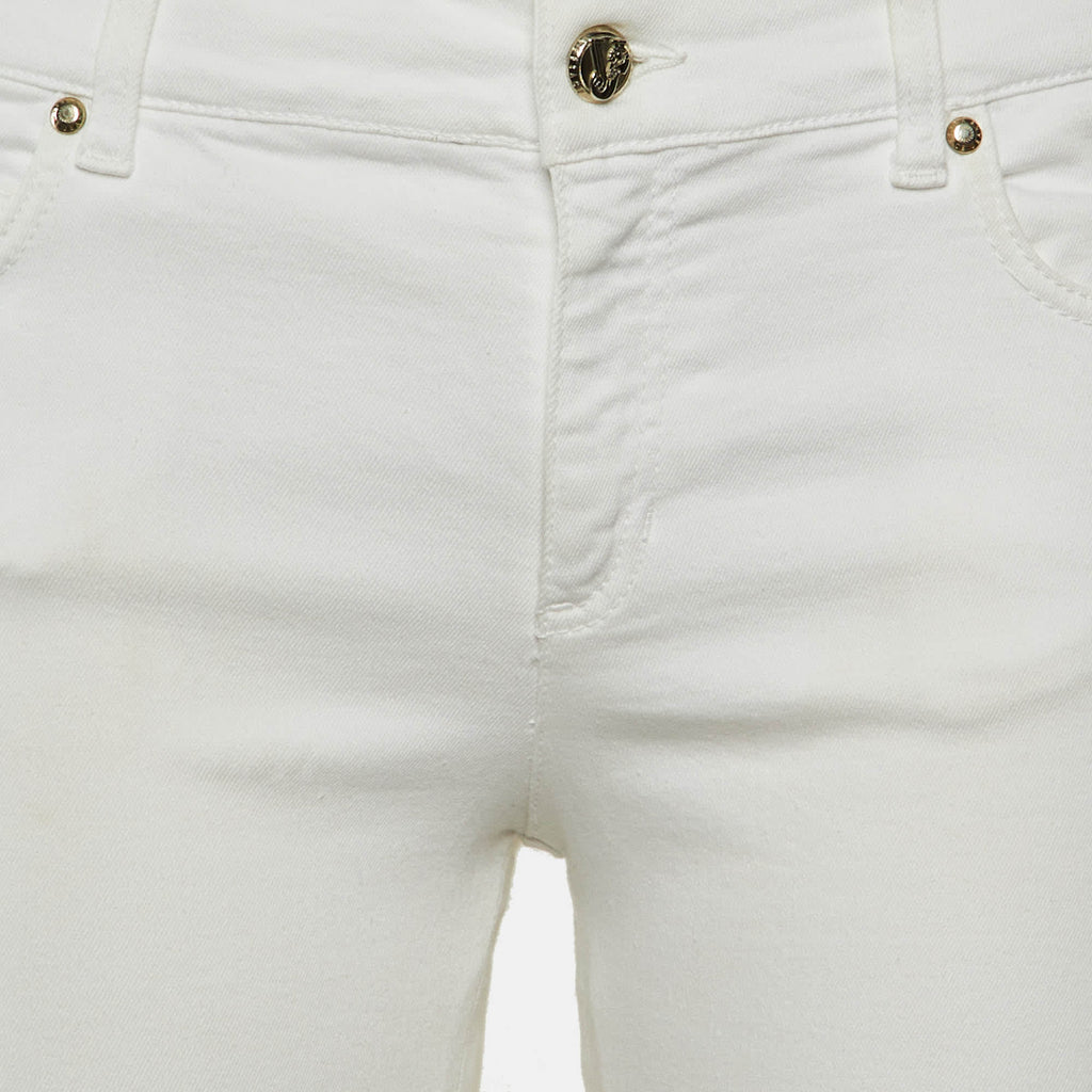 Versace Jeans White Denim Studded Jeans