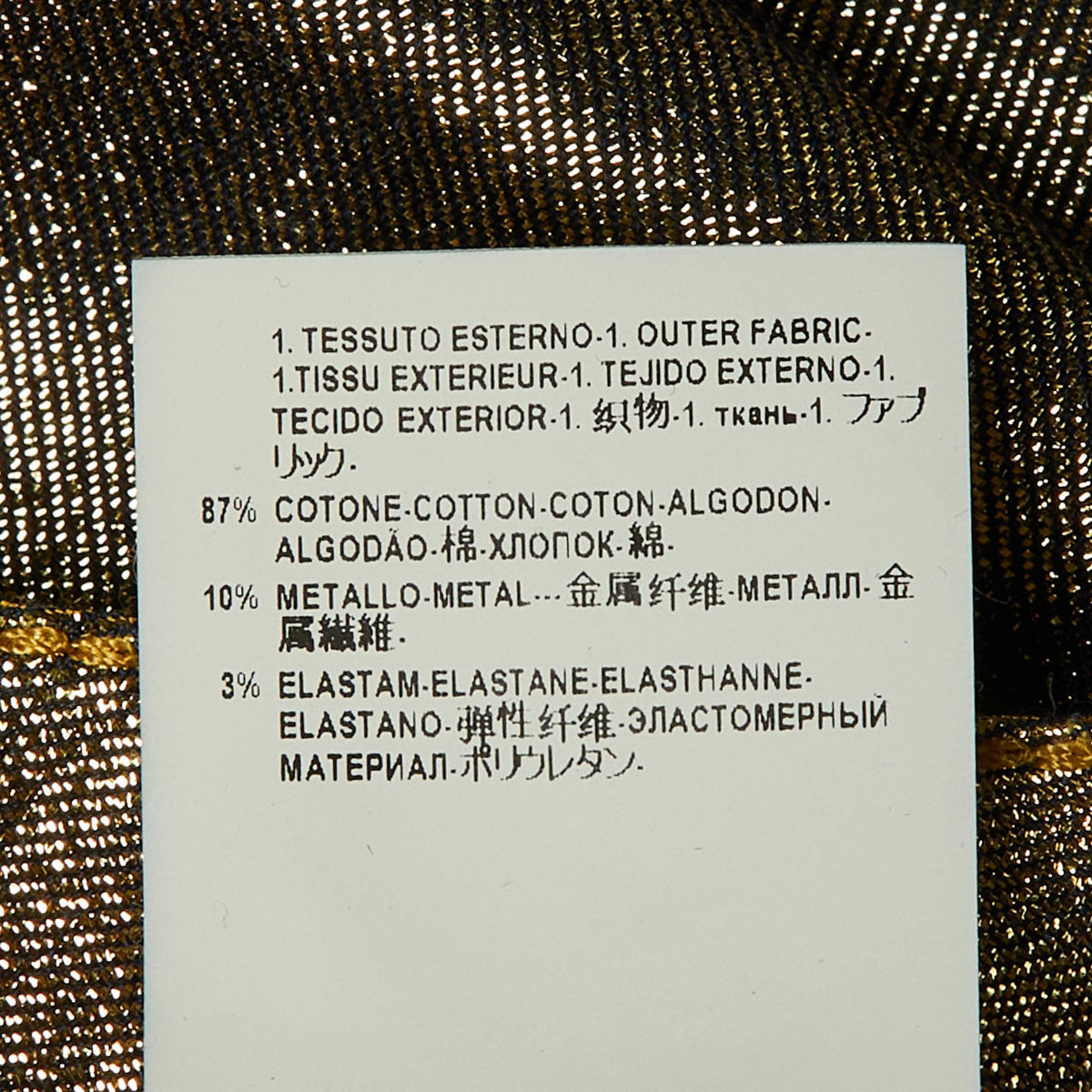 Versace Collection Gold Metallic Slim Fit Jeans