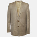 Versace Grey Cotton Buttoned Regular Fit Blazer