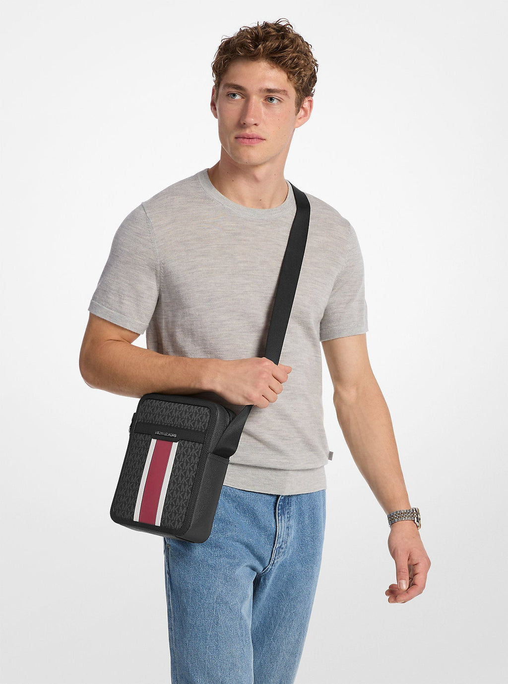 Cooper Striped Signature Logo Flight Bag