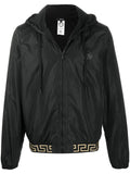 Versace Logo Nylon Zip-Up Windbreaker Jacket