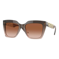 Versace La Greca Sunglasses in Brown Transparent/Gradient Beige | Women