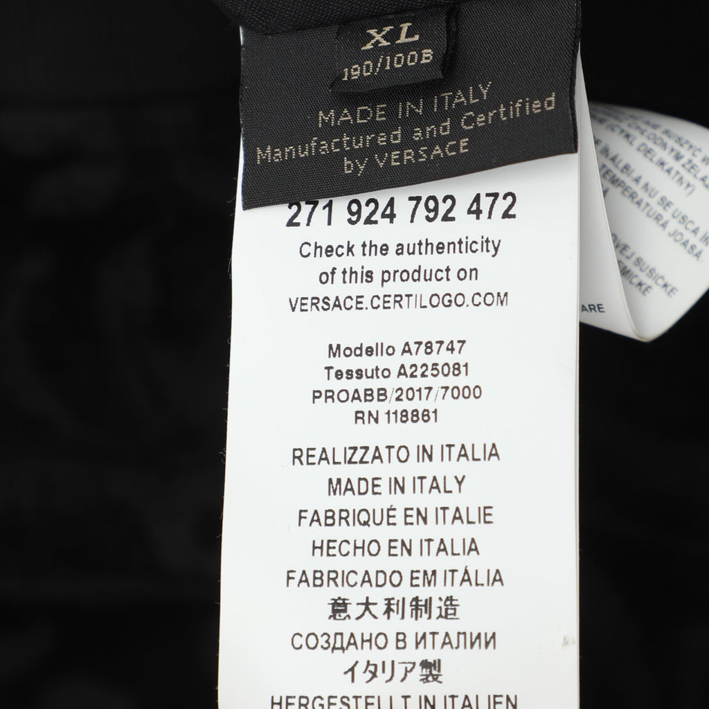 Versace Black Jacquard Baroque Jacket