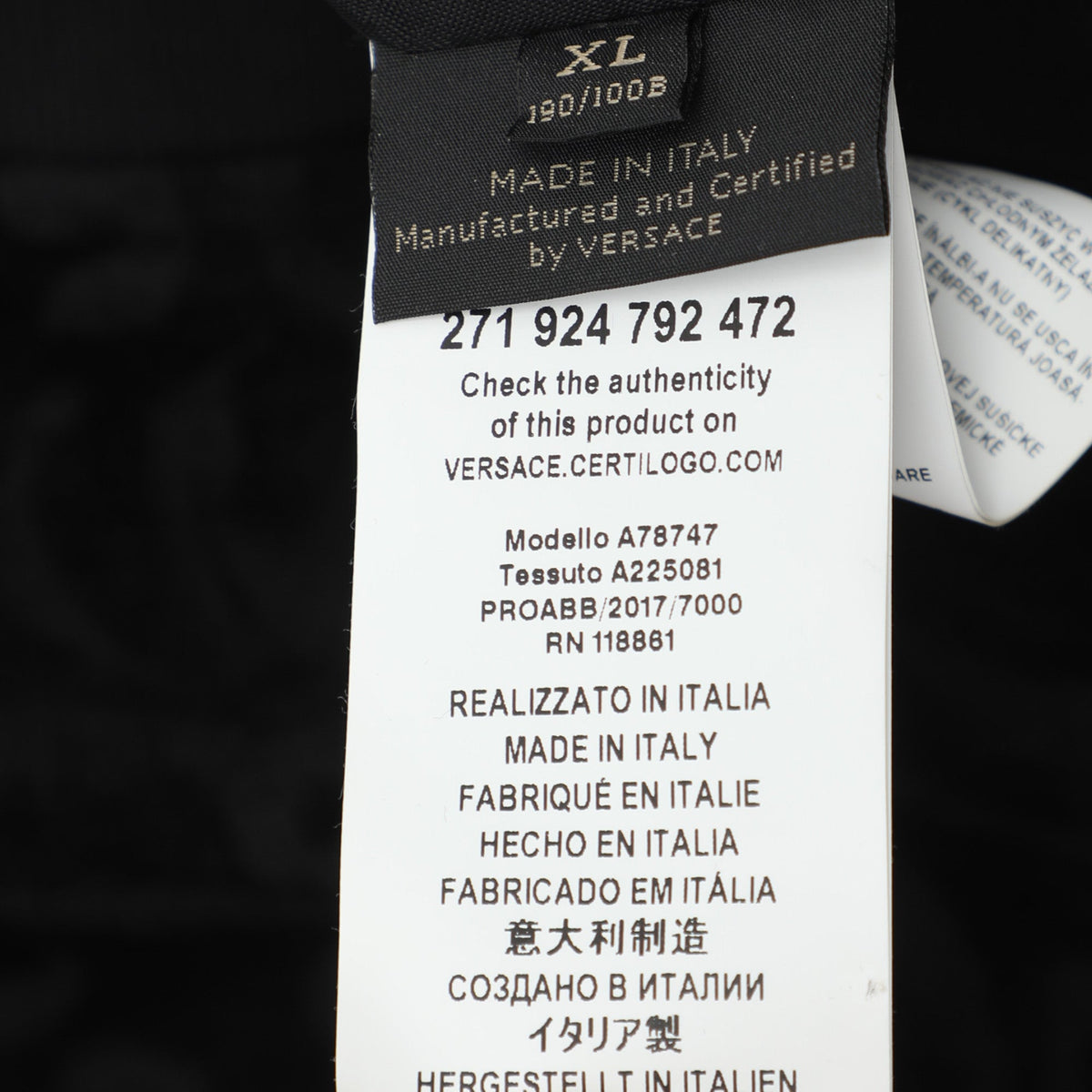 Versace Black Jacquard Baroque Jacket