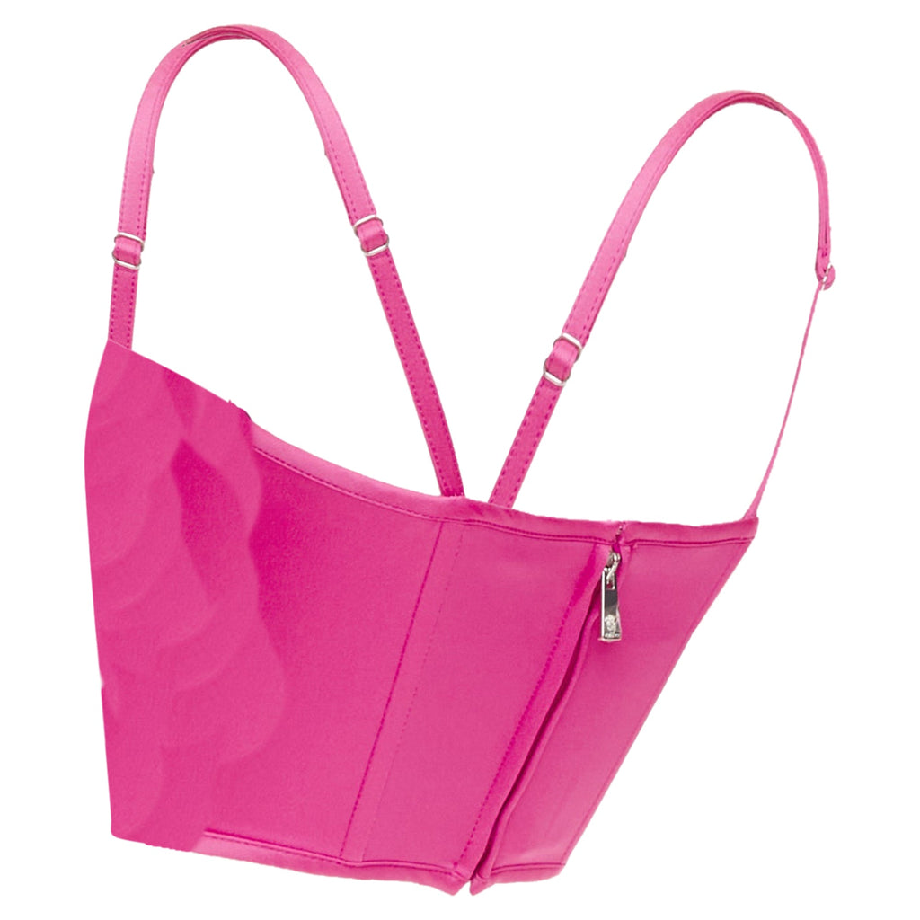 Versace fuchsia pink crop top