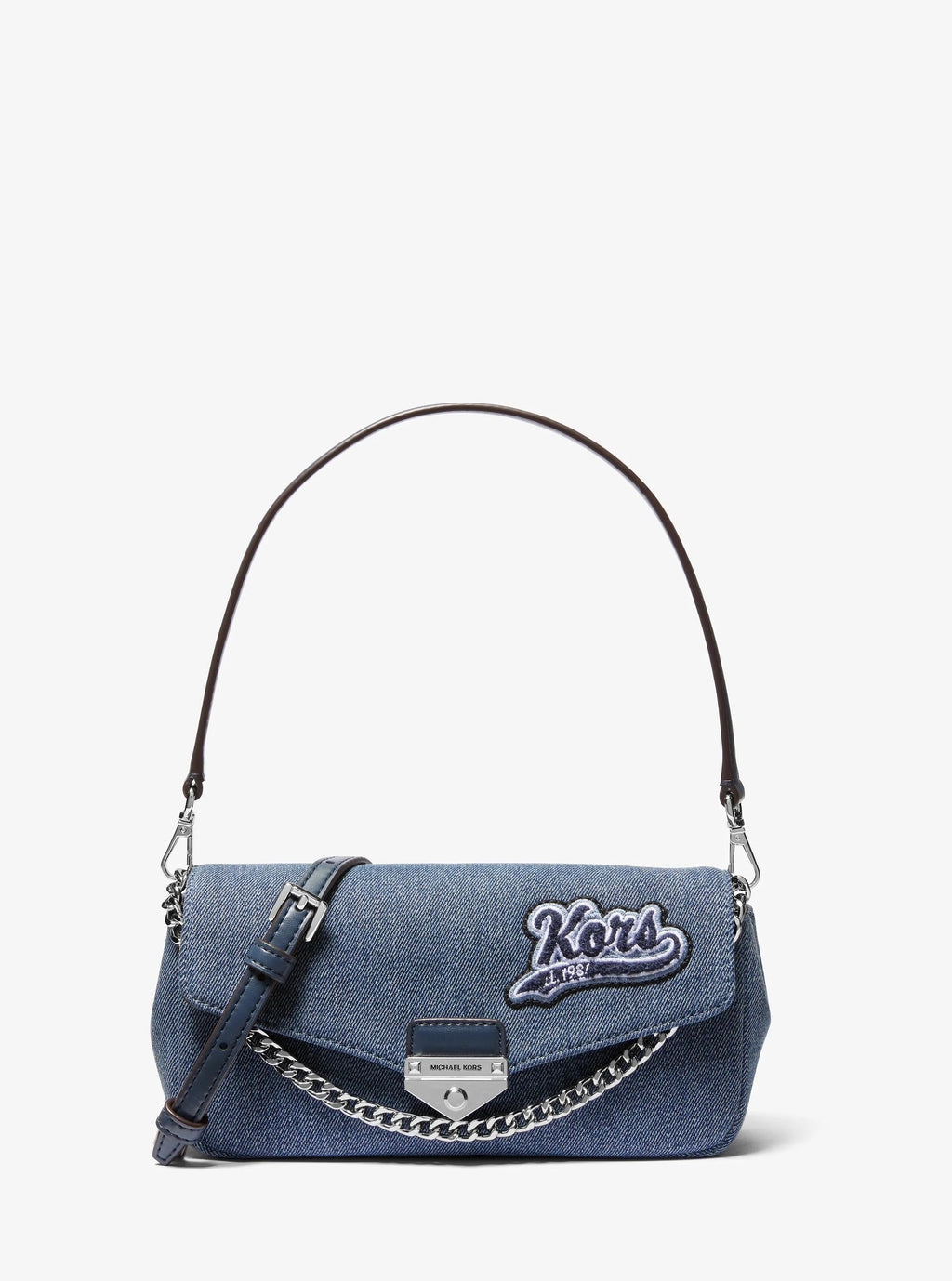 Soho Small Embellished Denim Convertible Crossbody Bag