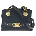 Versace Nylon Leather Shoulder Bag Tote Bag (Pre-Owned)