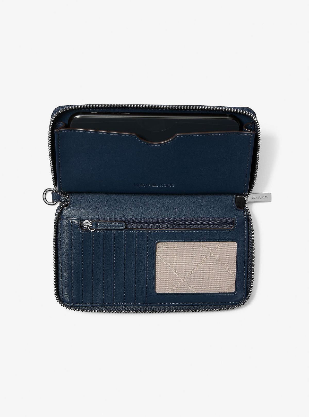 Jet Set Travel Large Striped Signature Logo Smartphone Wallet