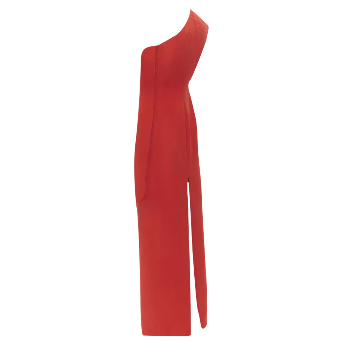 Versace silk VirtV clasp one shoulder gown dress