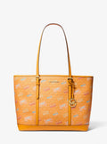 Jet Set Large Printed Signature Logo Tote Bag