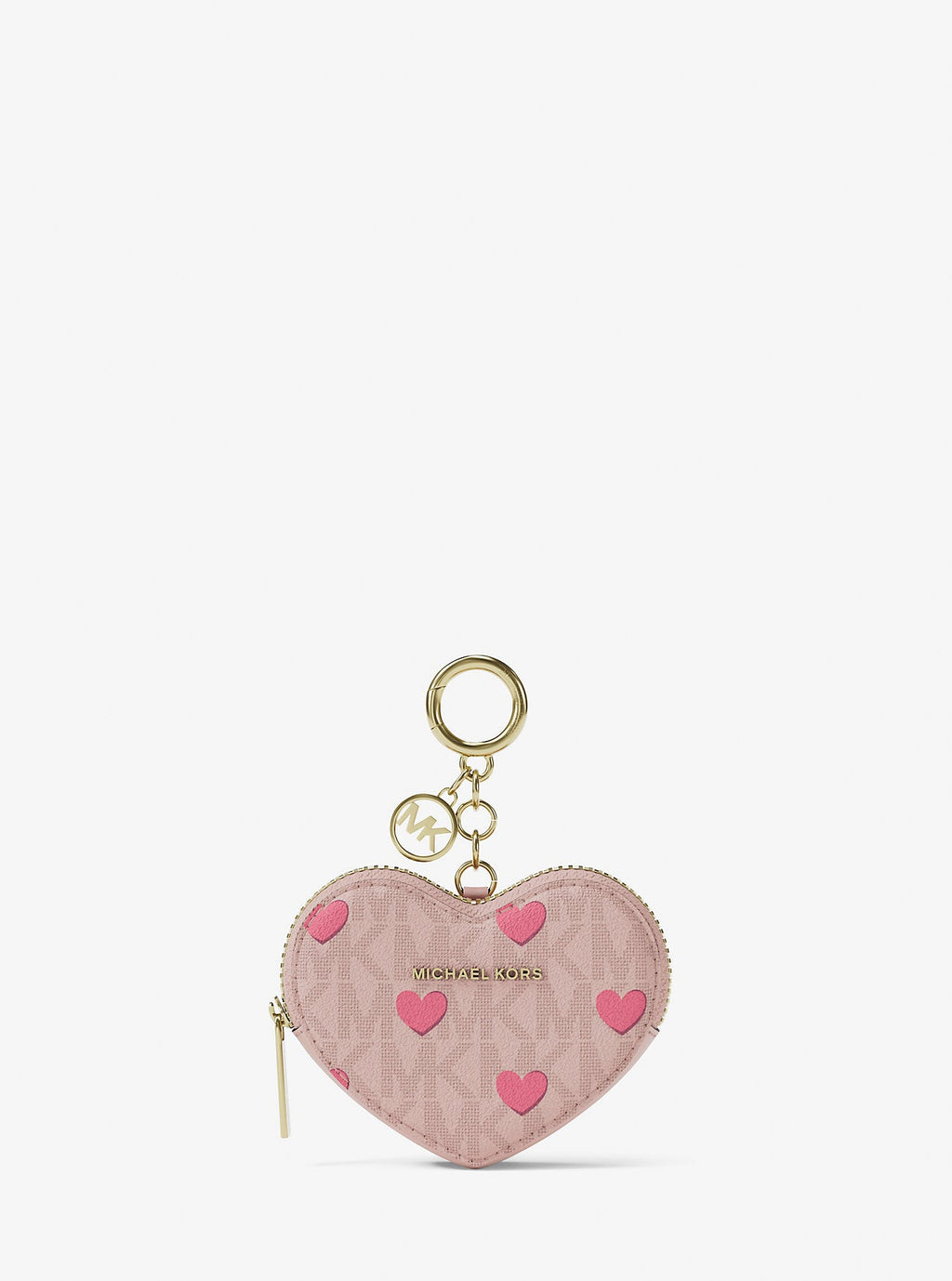 Jet Set Small Printed Signature Logo Heart Coin Pouch