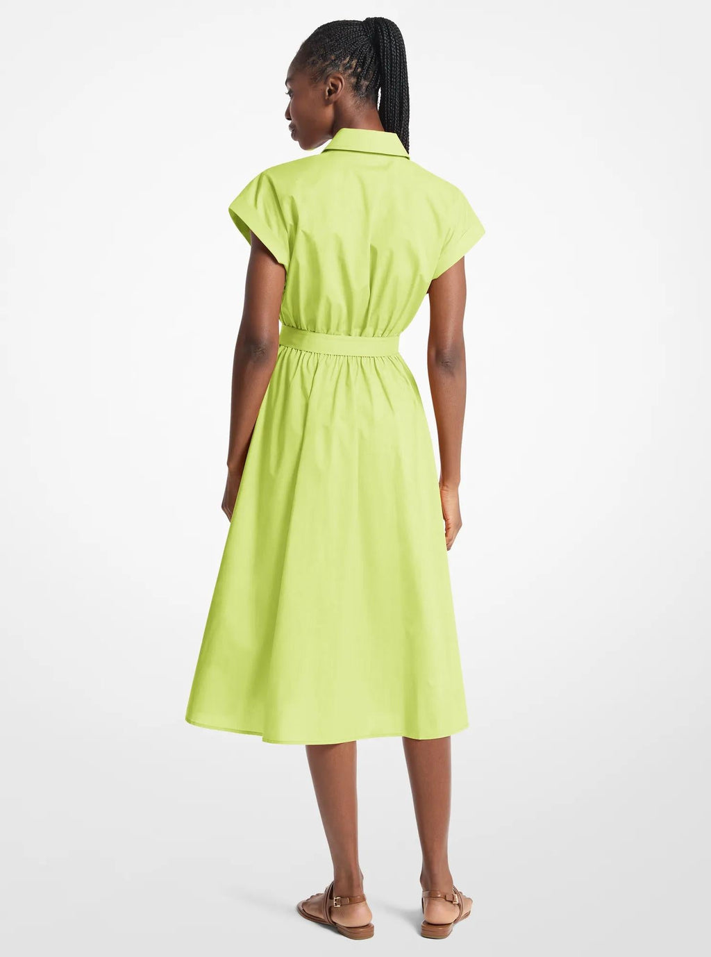 Cotton Poplin Midi Dress