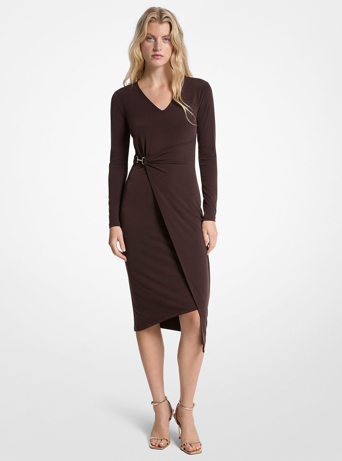 Stretch Matte Jersey Wrap Dress