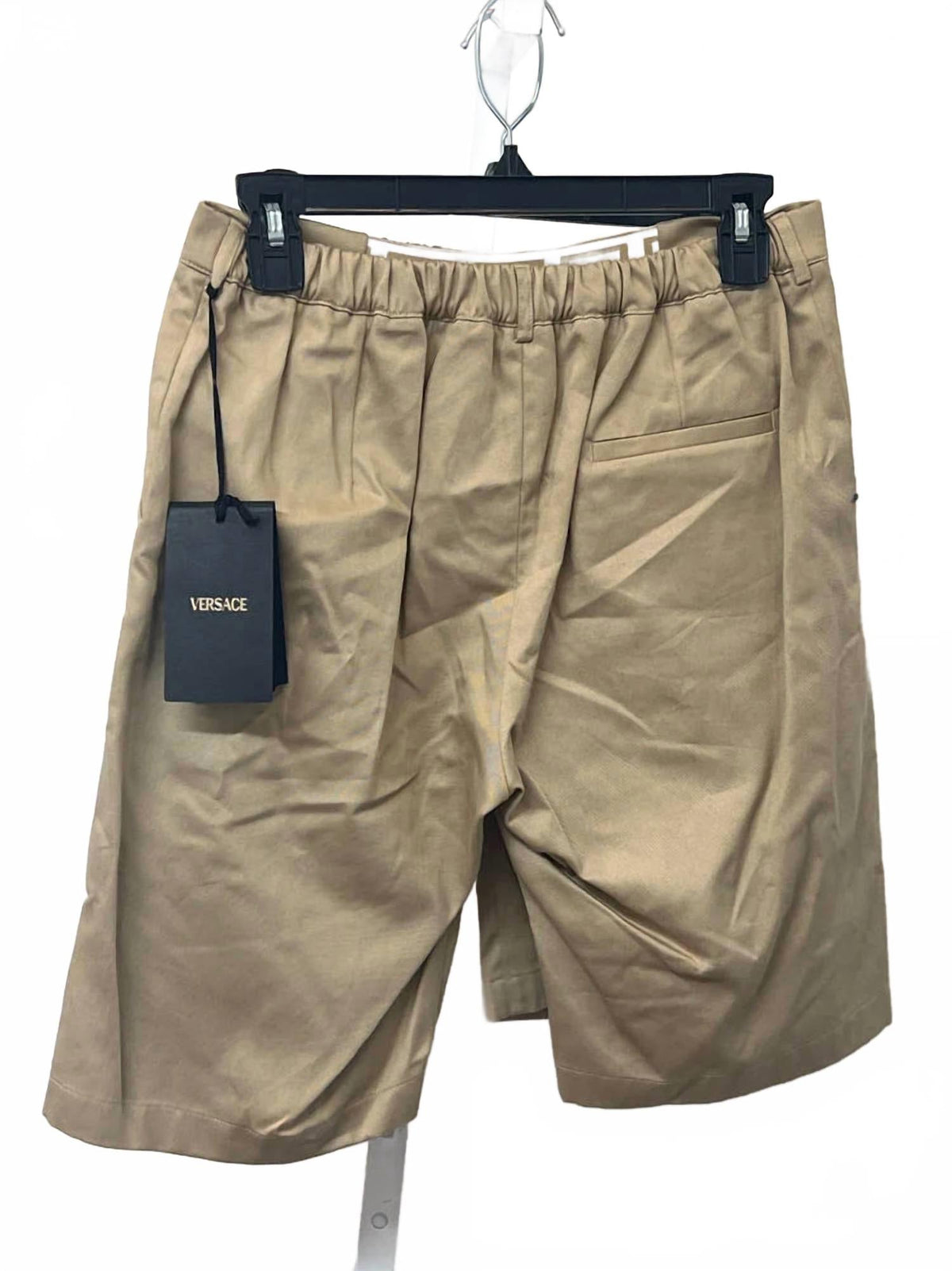 Boys' Greca Cotton Twill Shorts In Tan