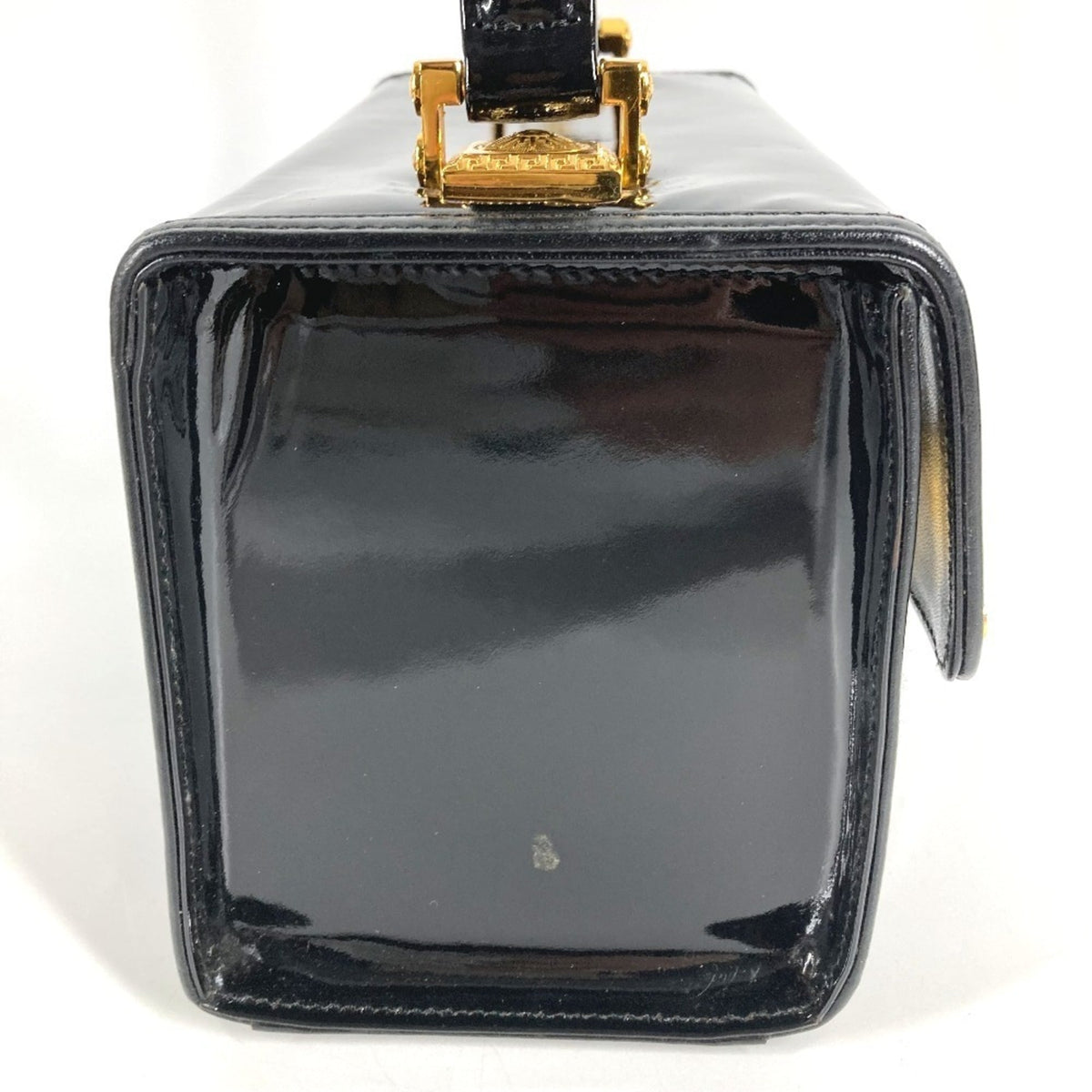 Versace Patent Leather Handbag Vanity Bag (Pre-Owned)