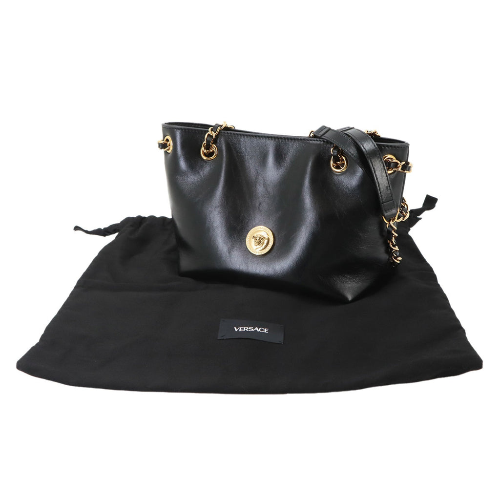 Versace Leather Handbag Shoulder Bag (Pre-Owned)