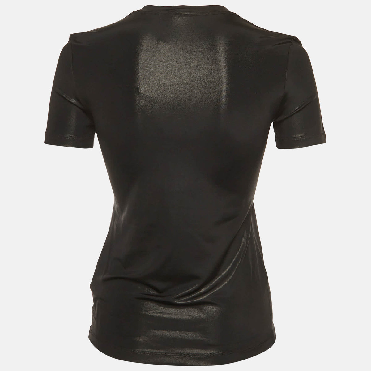 Versace Black Versace Goddess Print Jersey Crewneck T-Shirt