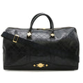 Versace Coated Canvas Leather Boston Bag (Pre-Owned)
