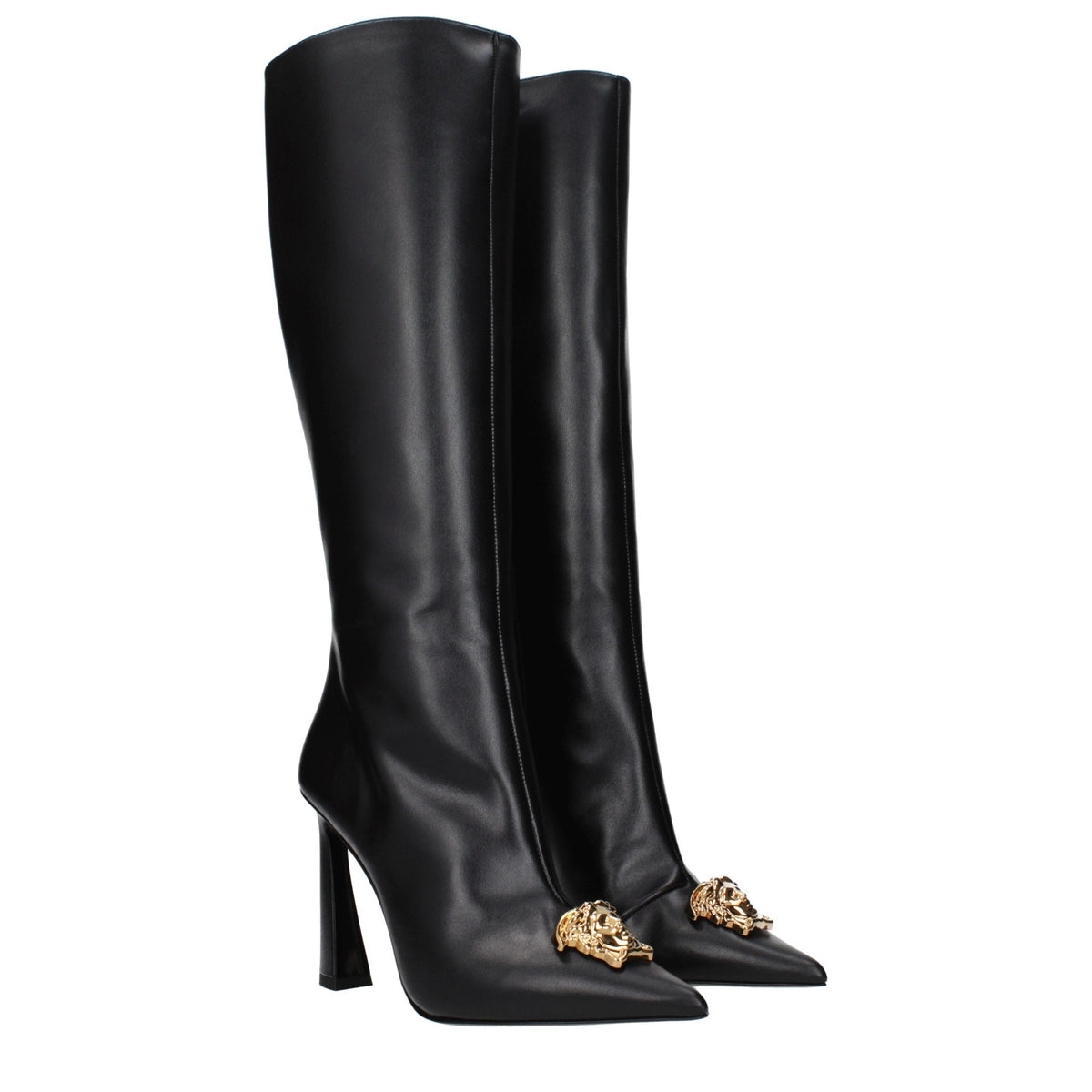 Versace Leather High Heel Women's Boots