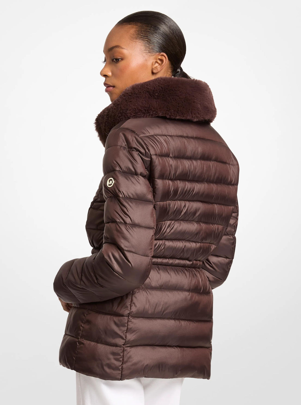 Faux Fur Quilted Puffer Jacket