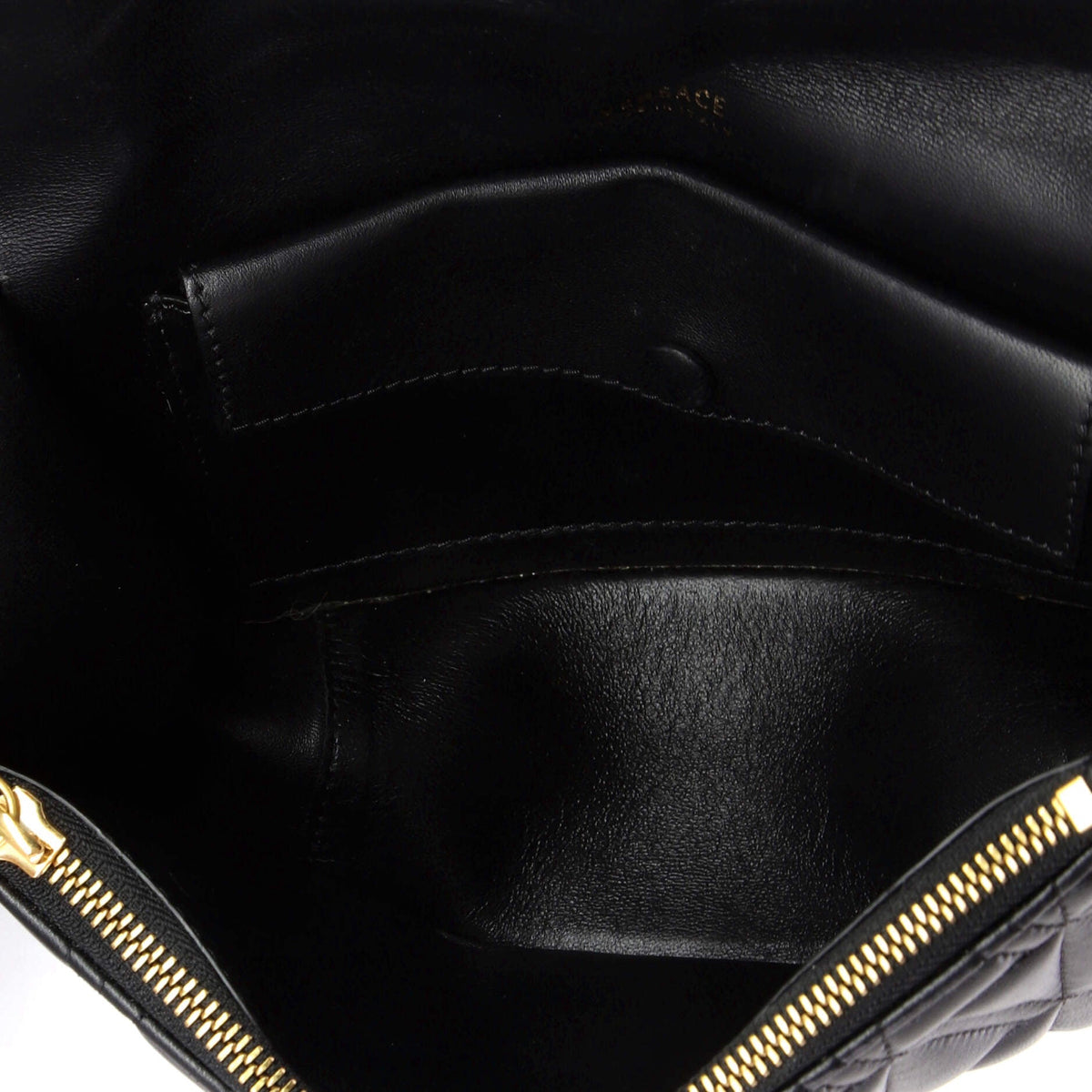Virtus Flap Shoulder Bag Quilted Leather Small