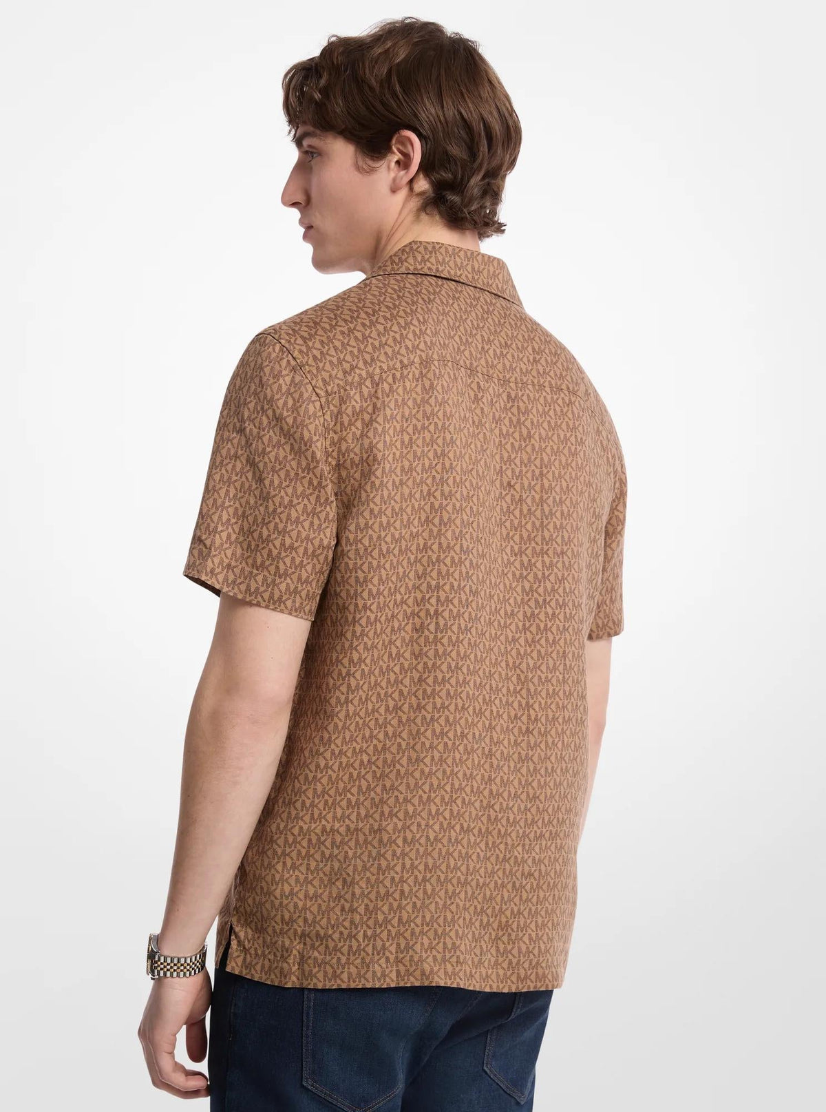 Signature Logo Linen Camp Shirt
