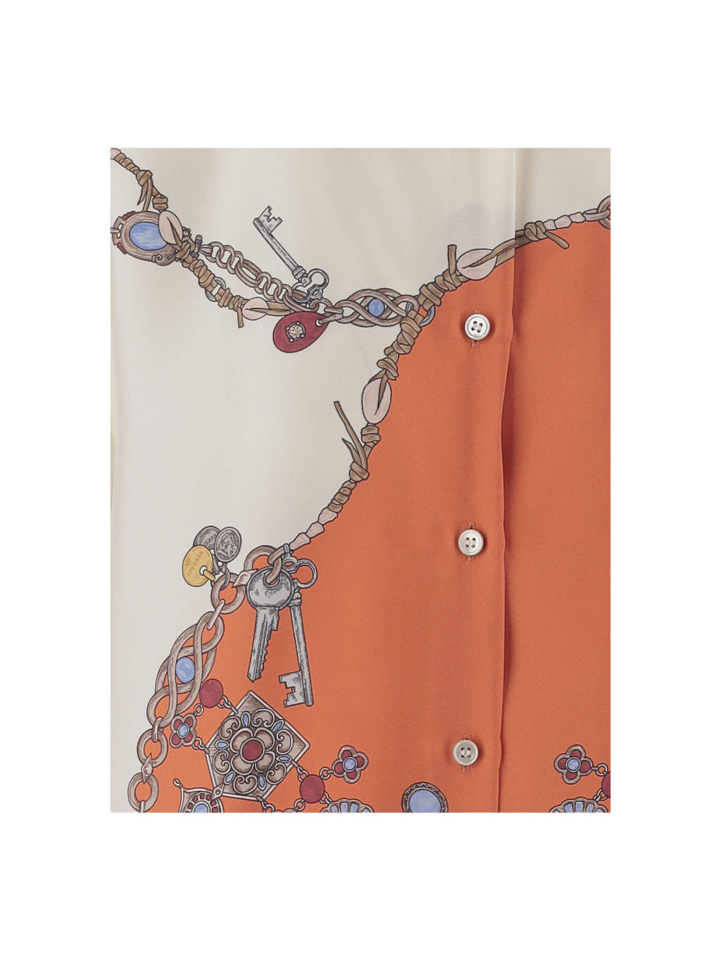 Multicolor Printed Silk Shirt