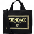 Versace gold Canvas Handbag Tote Bag (Pre-Owned)