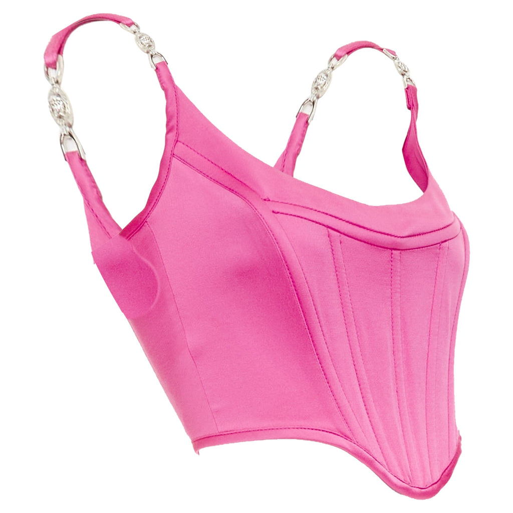 Versace fuchsia pink crop top