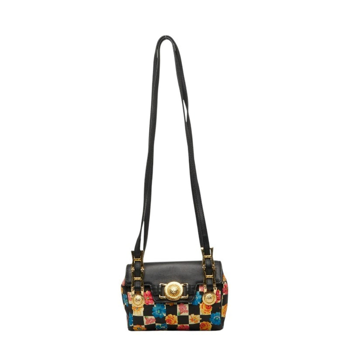 Versace  Nylon Leather Shoulder Bag (Pre-Owned)