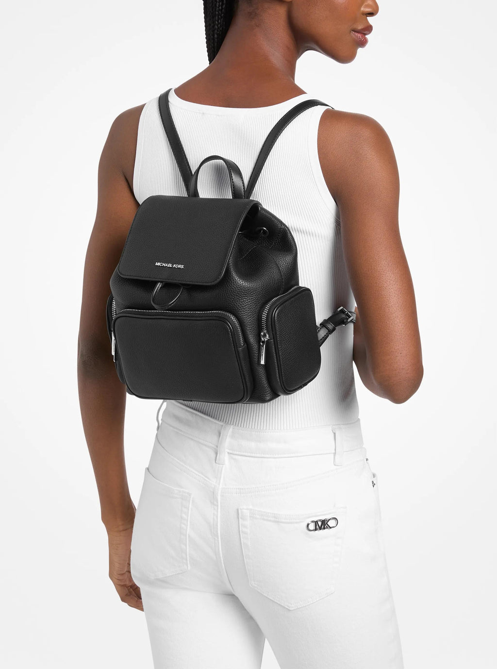 Merritt Small Pebbled Leather Cargo Backpack