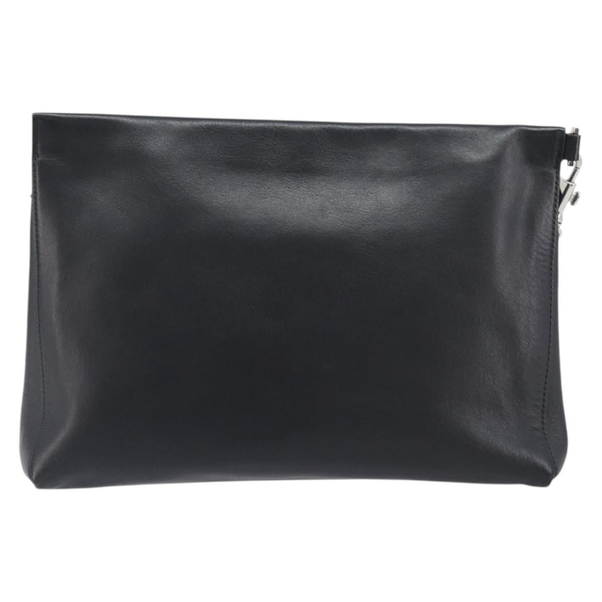 Versace Logo Medusa Wristlet Leather Leather Clutche & Pouche Bag (Pre-Owned)