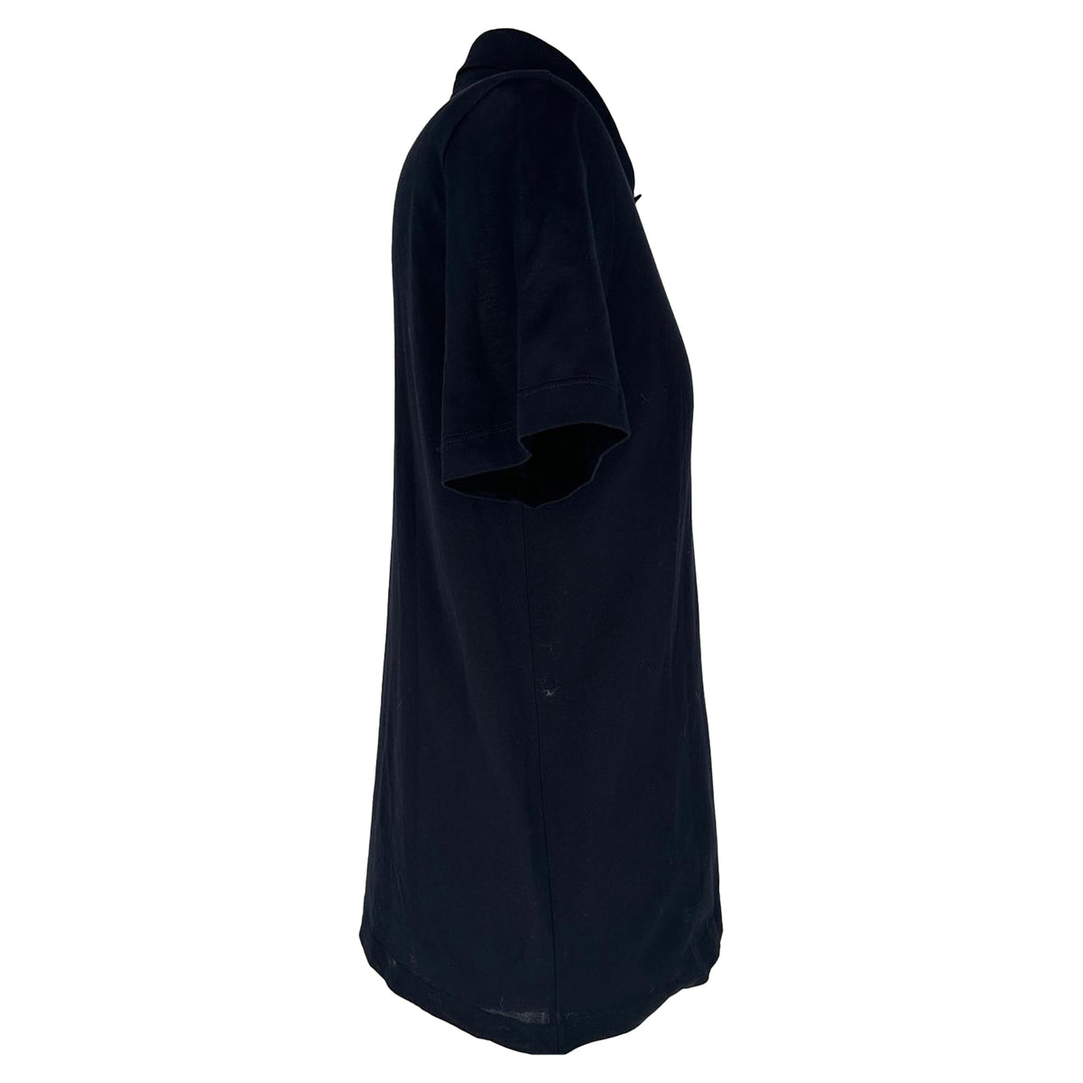 Versace Medusa Embroidered Polo Shirt in Navy Blue Cotton