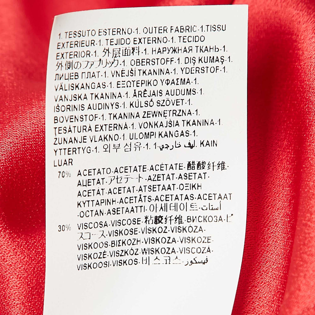 Versus Versace Red Crepe Button Front Shirt