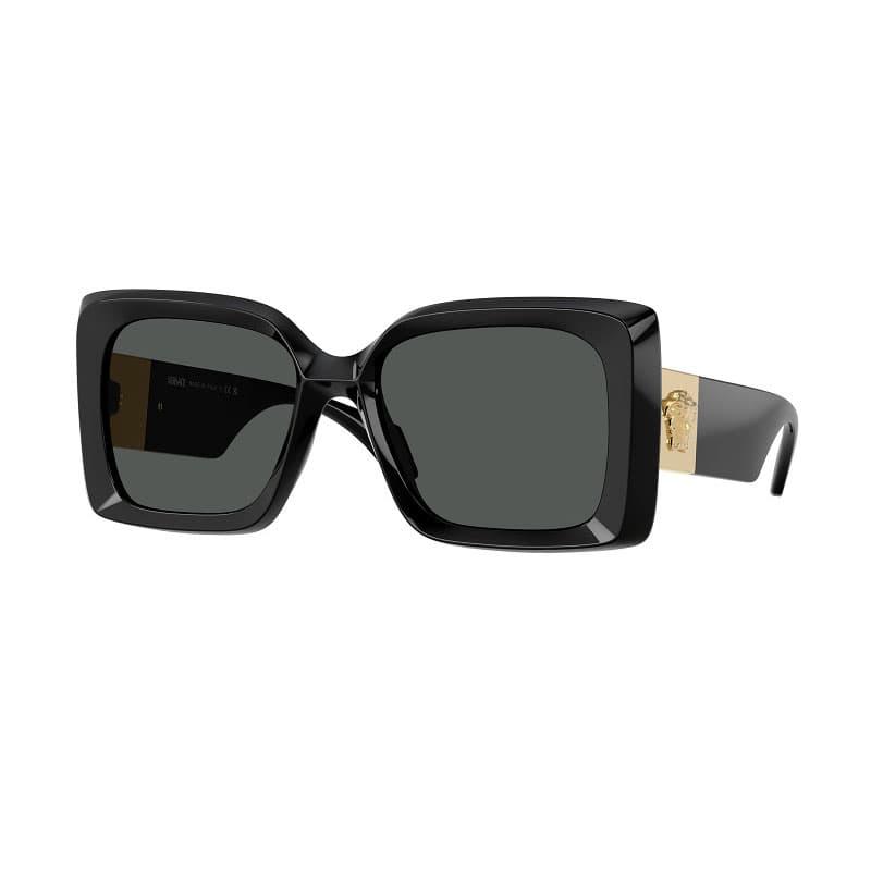 Versace Sunglasses Square Full Rim, Havana Frame And Dark Grey Lens Ve4467U108/87