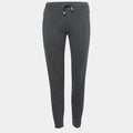 Versus Versace Grey Cotton Zip Detail Logo Tape Trimmed Joggers