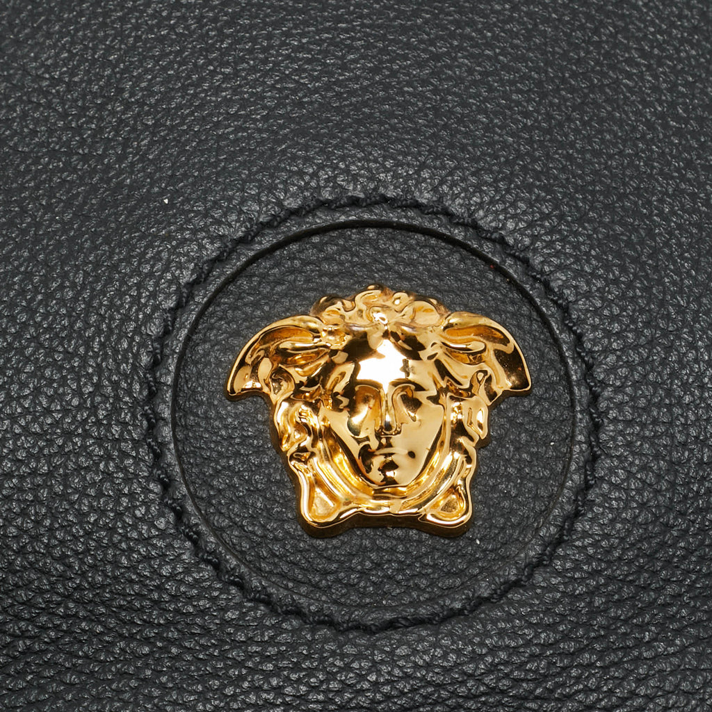 Versace La Medusa Mini Black Leather Hobo