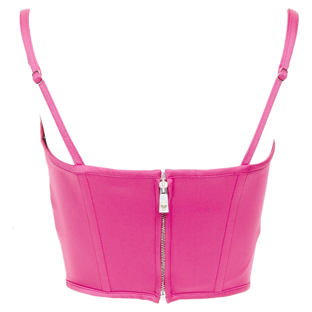 Versace fuchsia pink crop top