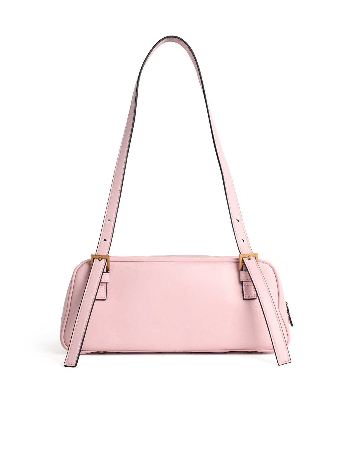 'Emblème' Pink Nappa Leather Bowling Bag