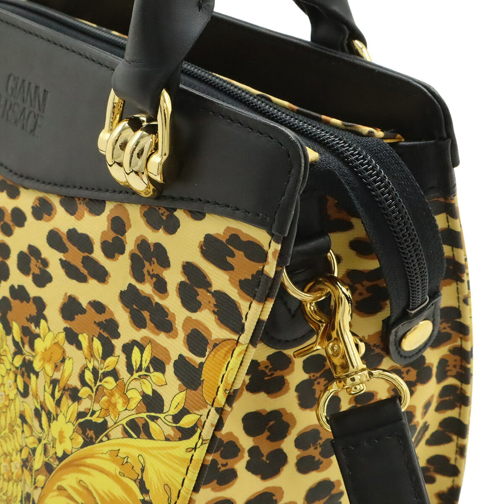 Versace Barocco Leopard Handbag 2WAY PVC