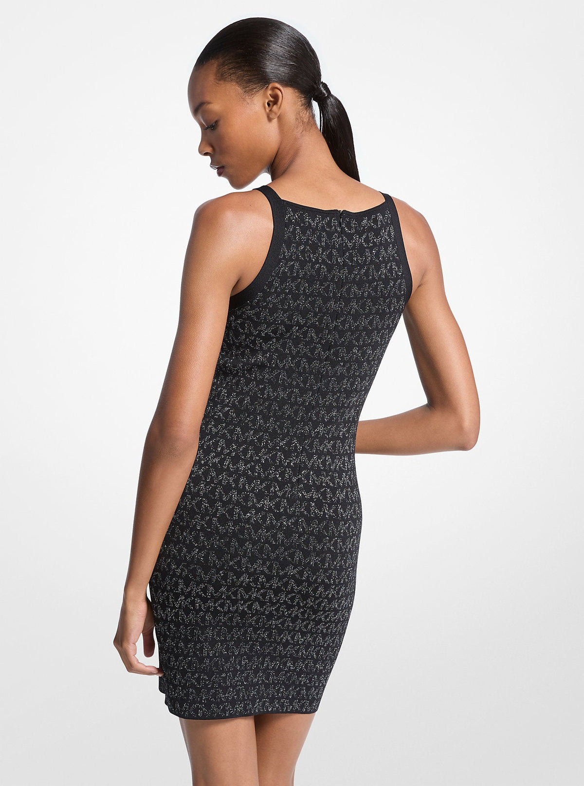 Metallic Logo Jacquard Tank Dress