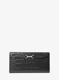 Carson Large Patent Crocodile Embossed Wallet