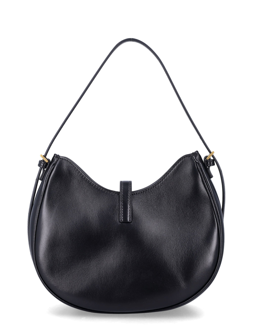 Small Hobo Crescent Leather Shoulder Bag