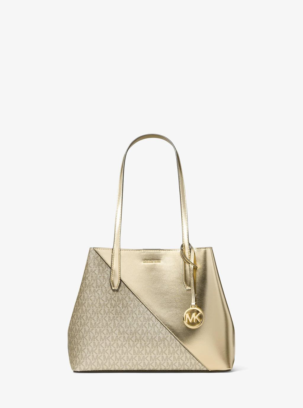 Avalon Medium Metallic and Signature Logo Tote Bag